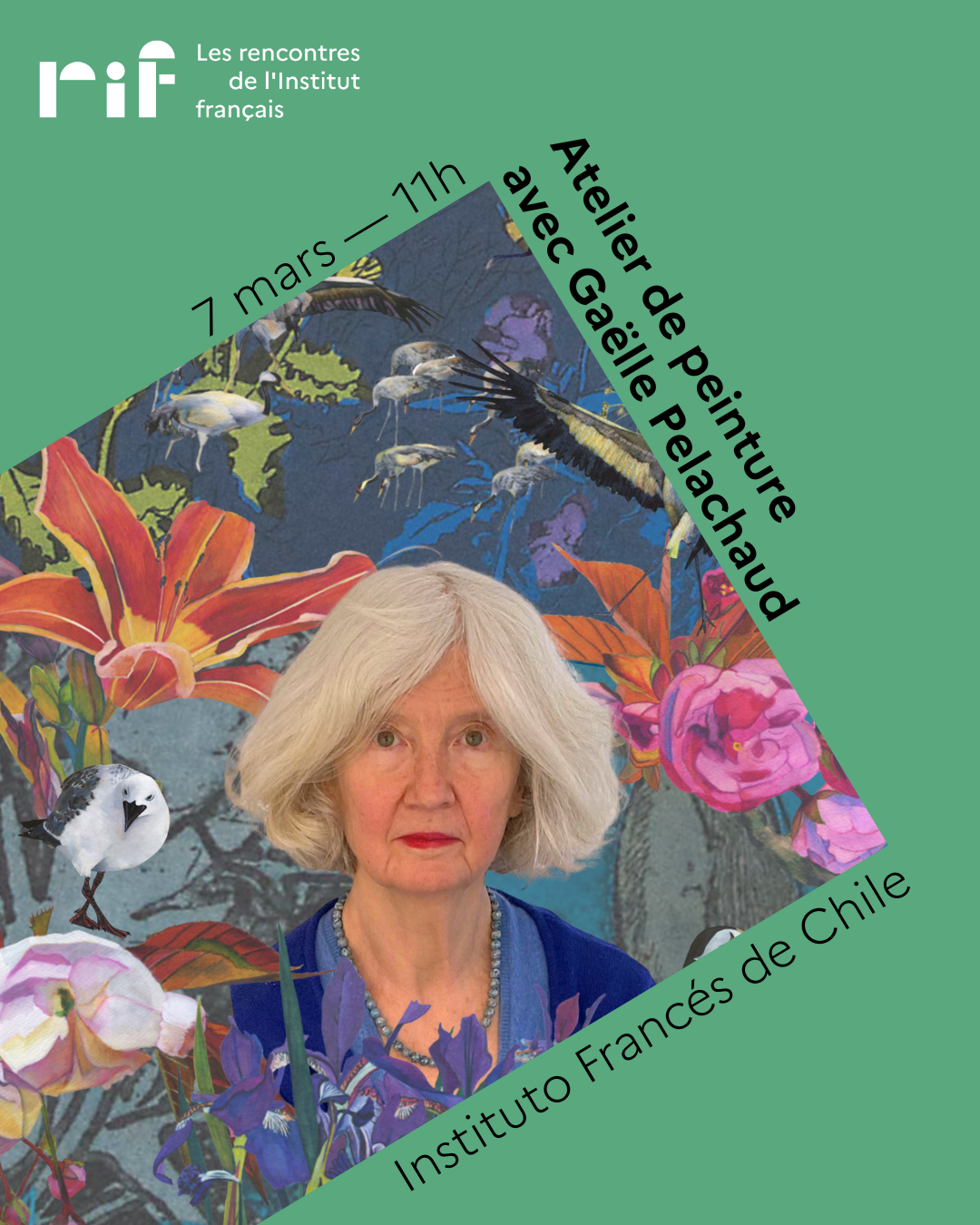 Les rencontres de l'institut français Santiago Chili Atelier de peinture avec Gaëlle Pelachaud